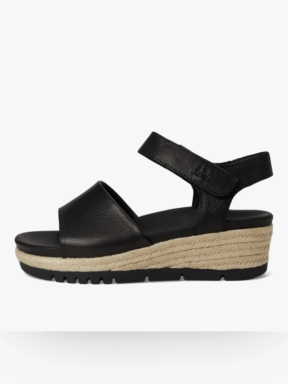 Josef Seibel Miranda Black Espadrille Wedge Ankle Strap Sandals - Sz 40/9, NWOB
